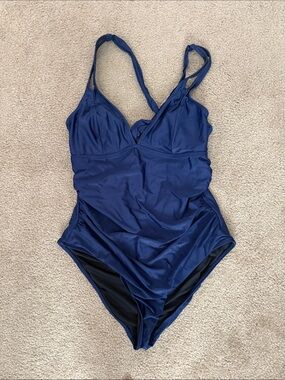 Women’s Cupshe XL one piece swimsuit navy